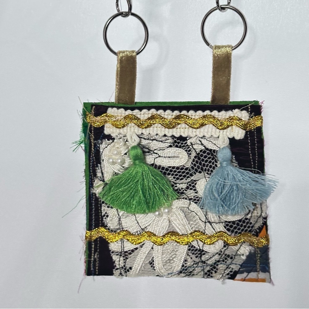 RUBYRUDI Necklace Purse, Hand Crafted, Amulet Wallet Pouch Artisan OOAK Signed